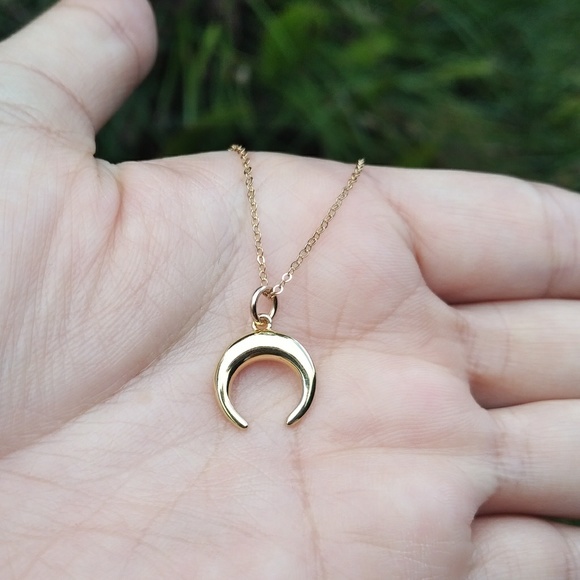 Silver Wren Jewelry - Silver Wren Tiny Gold Crescent🌙 Necklace NWOT
